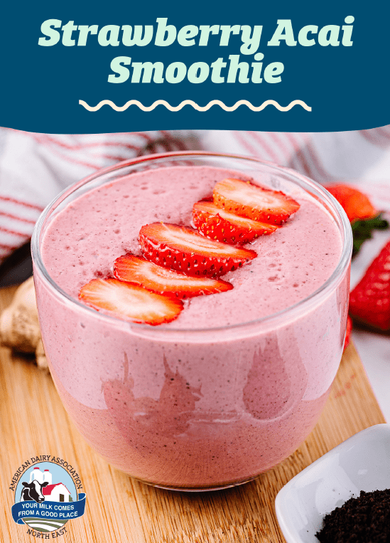 Strawberry Acai Smoothie Recipe Card 1